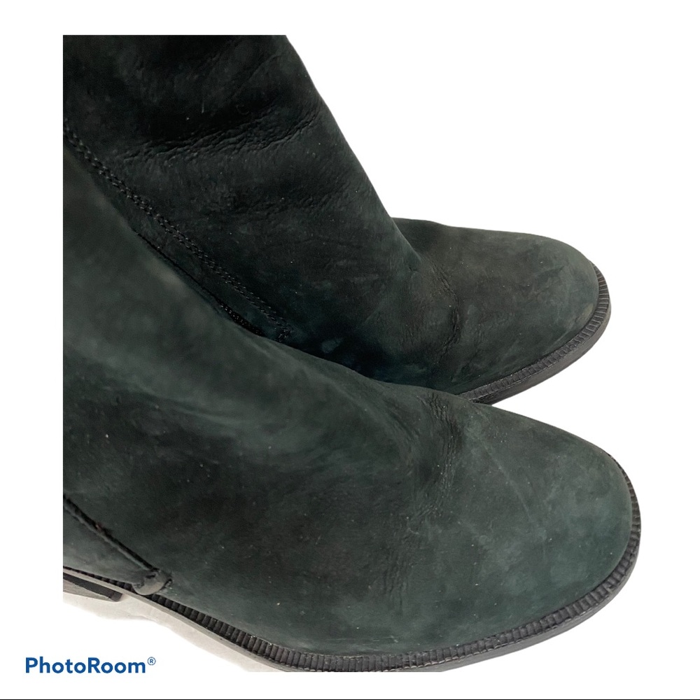 Ugg Black suede Pixley block heel boots ankle - Picture 3 of 8
